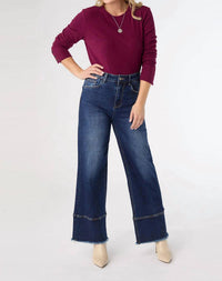 Coco + Carmen - Everystretch Raw Wide Hem Jeans