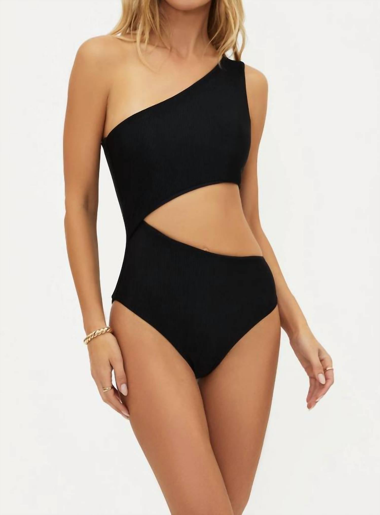 Beach Riot - Celine One Piece Cutout One Shoulder Swimsuit