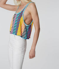 Replica Los Angeles - Offset Stripe Cropped Tank Top