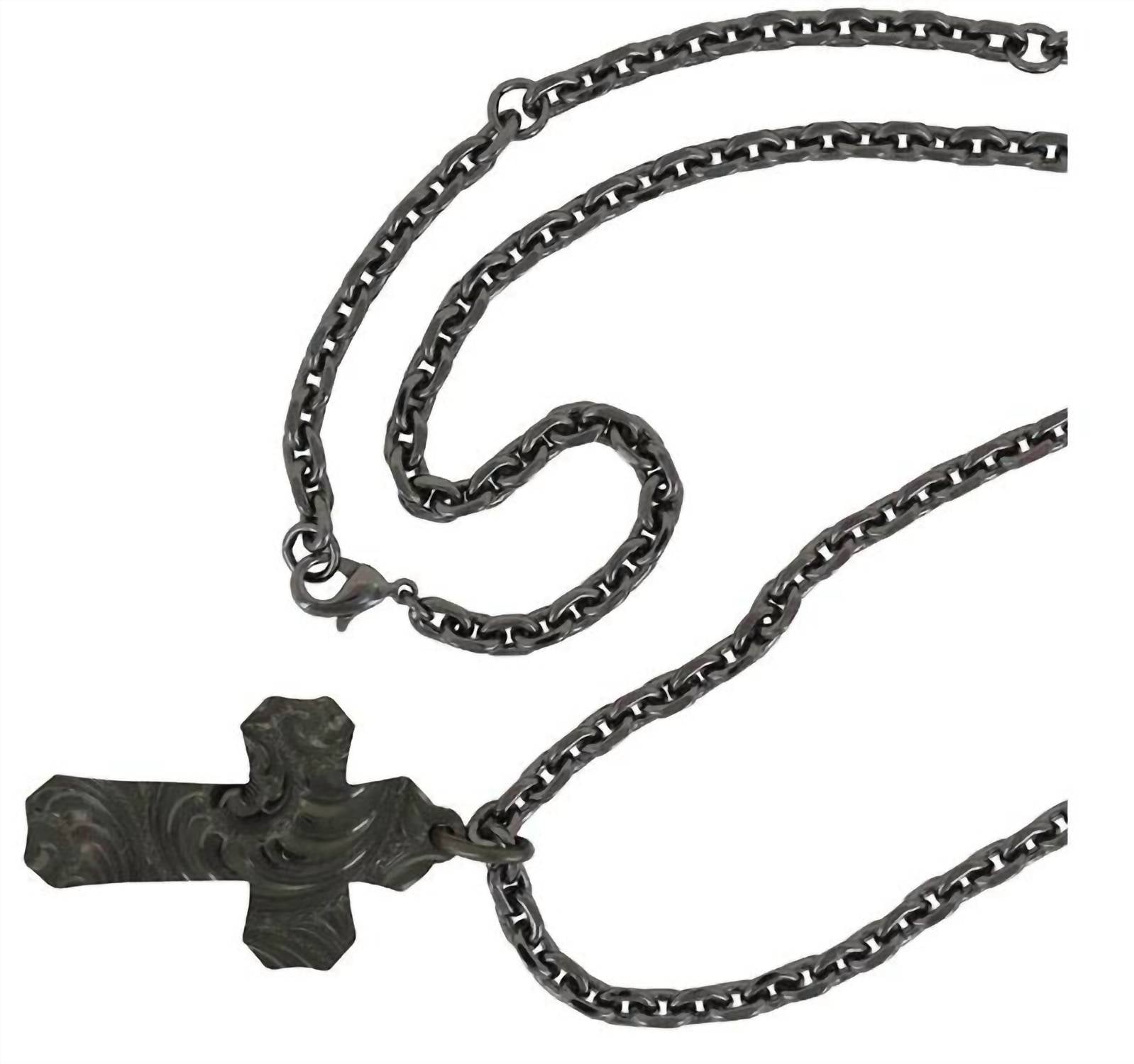 Montana Silversmiths - Men's Faded Glory Cross Usa Made Necklace