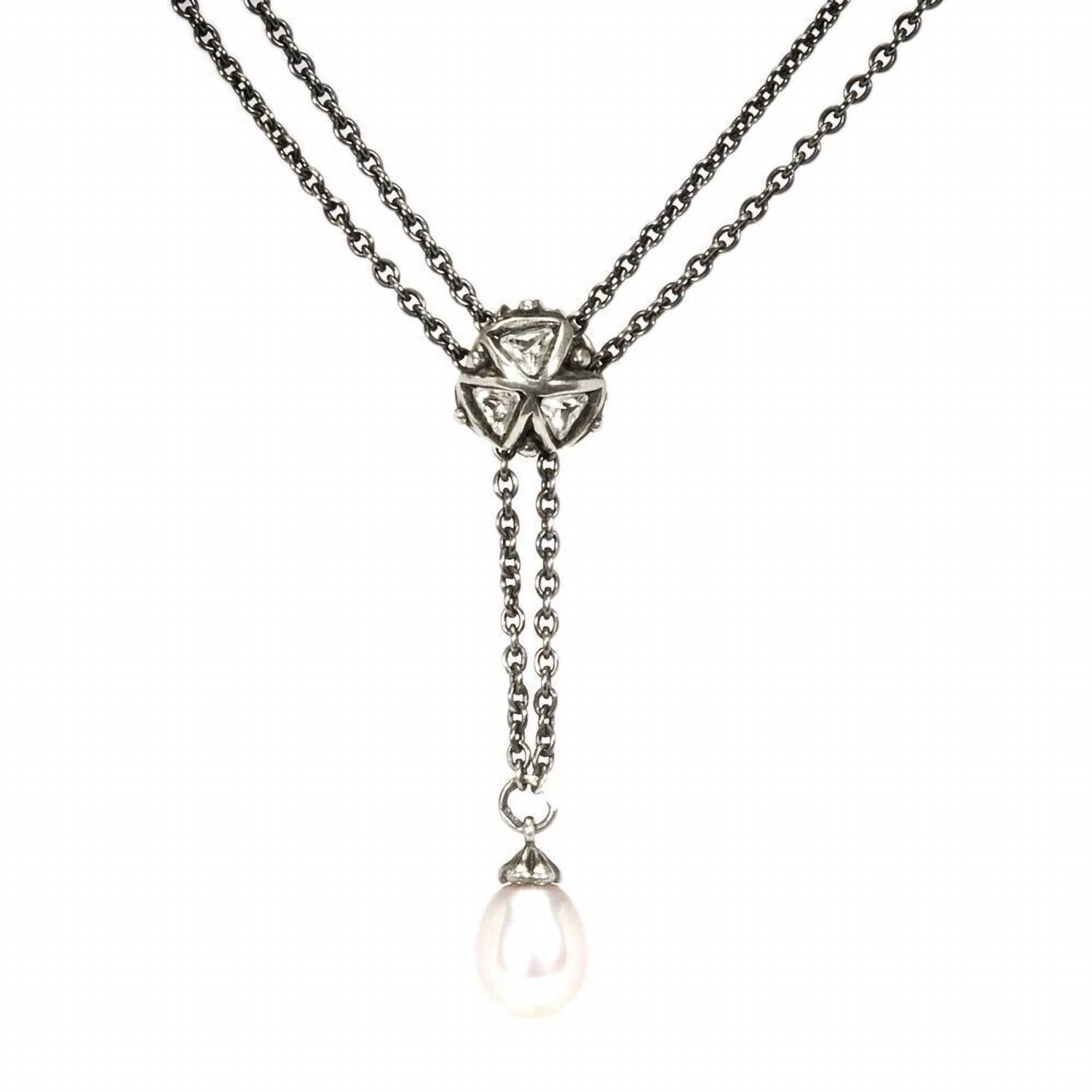 Trollbeads Women's Crystal Triangles Fantasy Pendant in silver - women's item - detail view