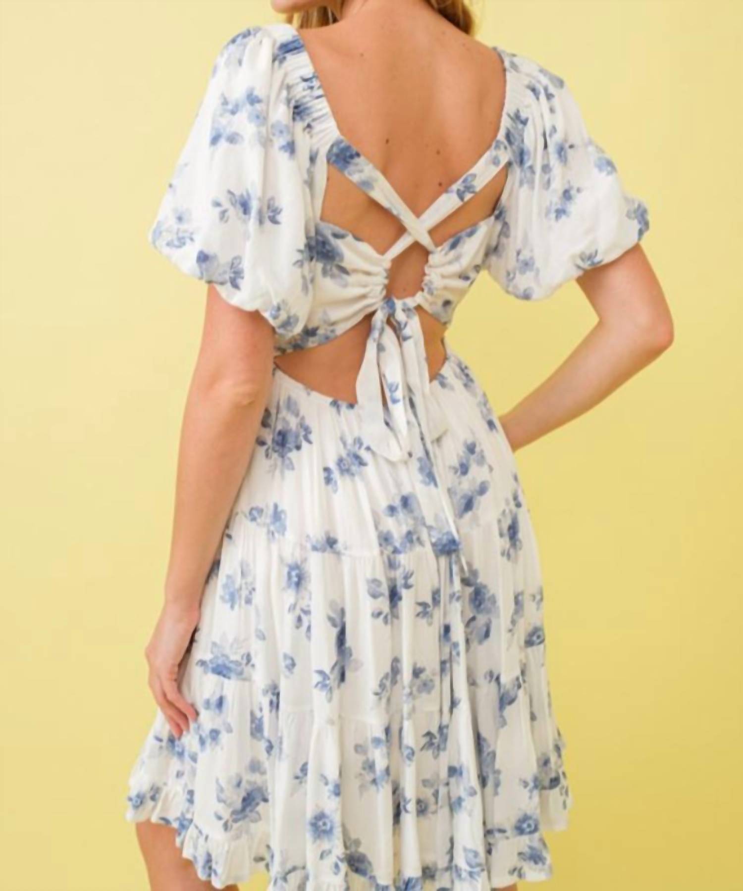 Blue B - Floral Smocked Mini