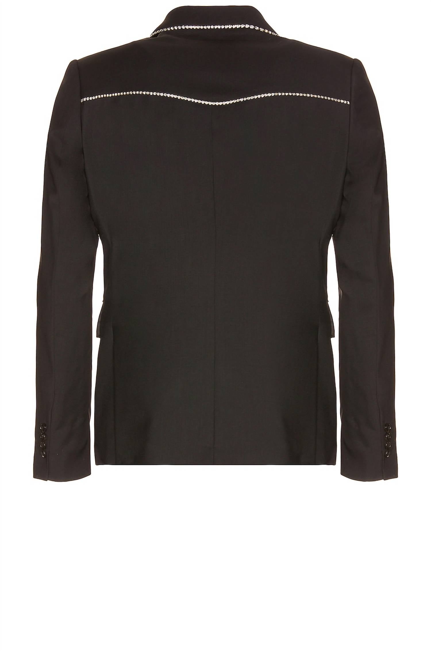 Amiri - Crystal Trim Single Breast Jacket