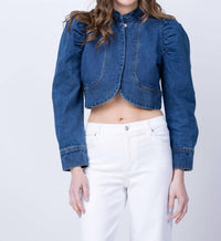 Cleobella Damien Denim Jacket in medium wash - women's jacket