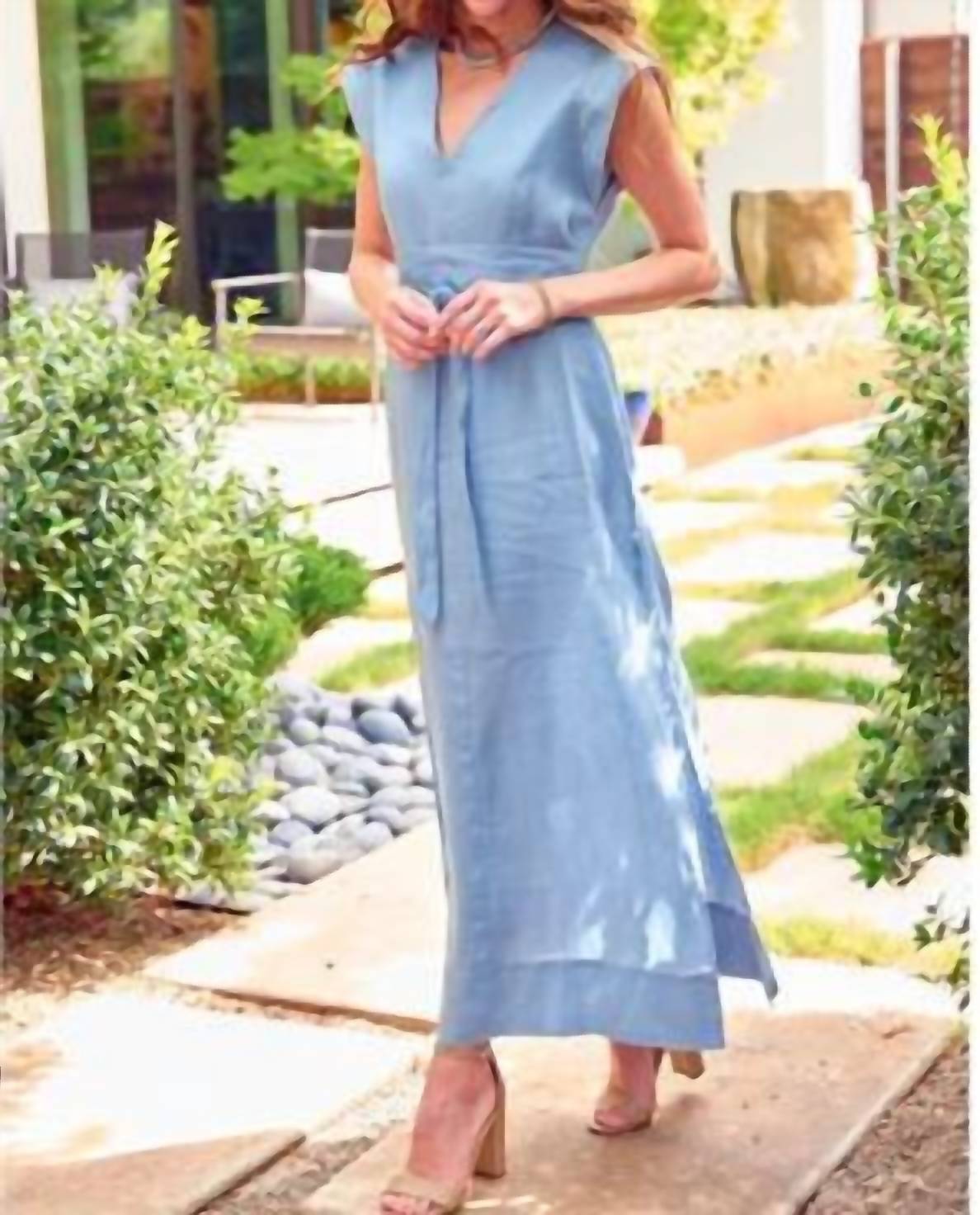Finley - Beverly Long Linen Midi Dress