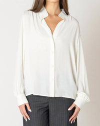 Dex - Relaxed Button Front Blouse