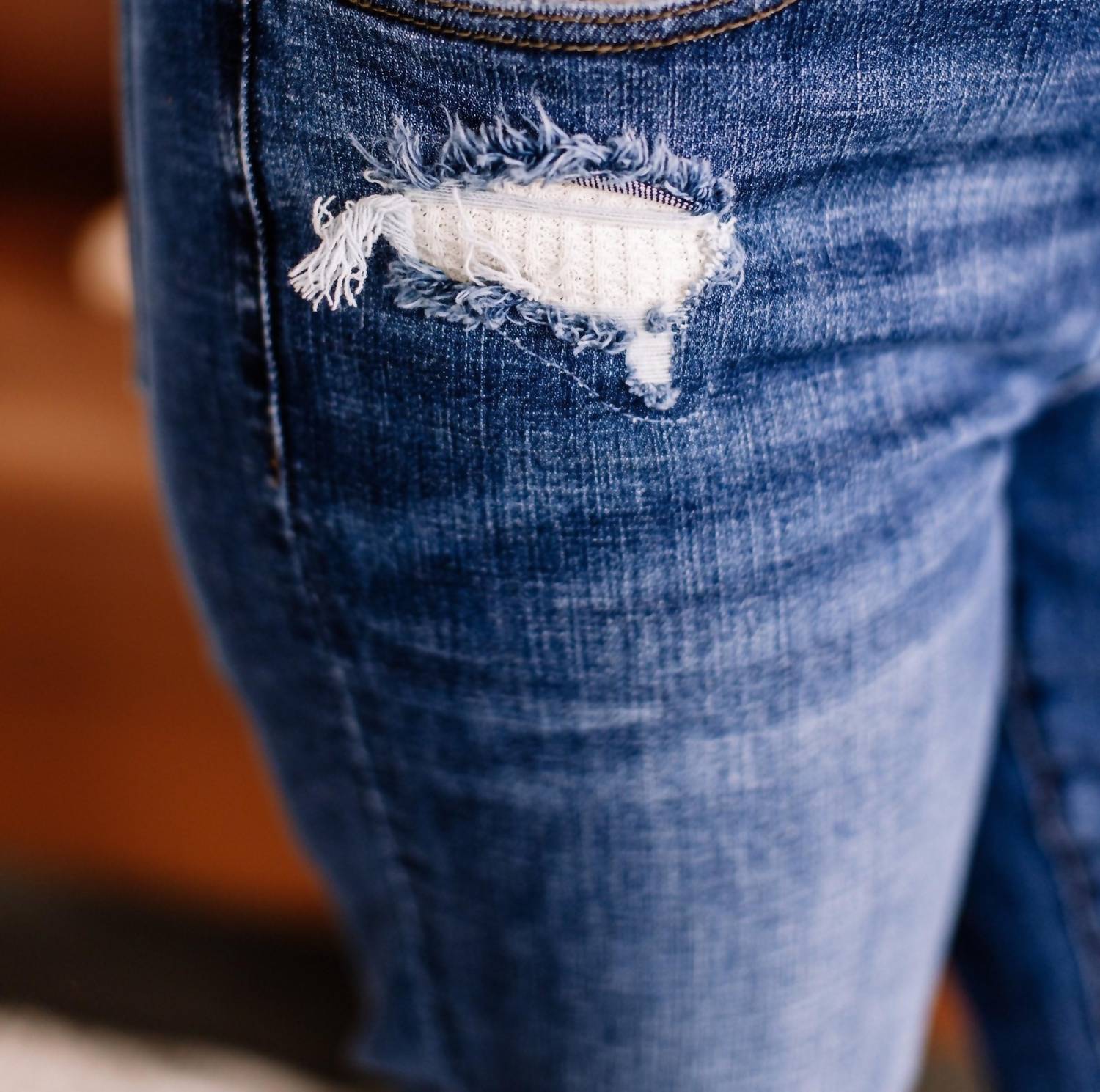 Judy Blue - Some Like It Hot Thermal Patch Boyfriend Jeans