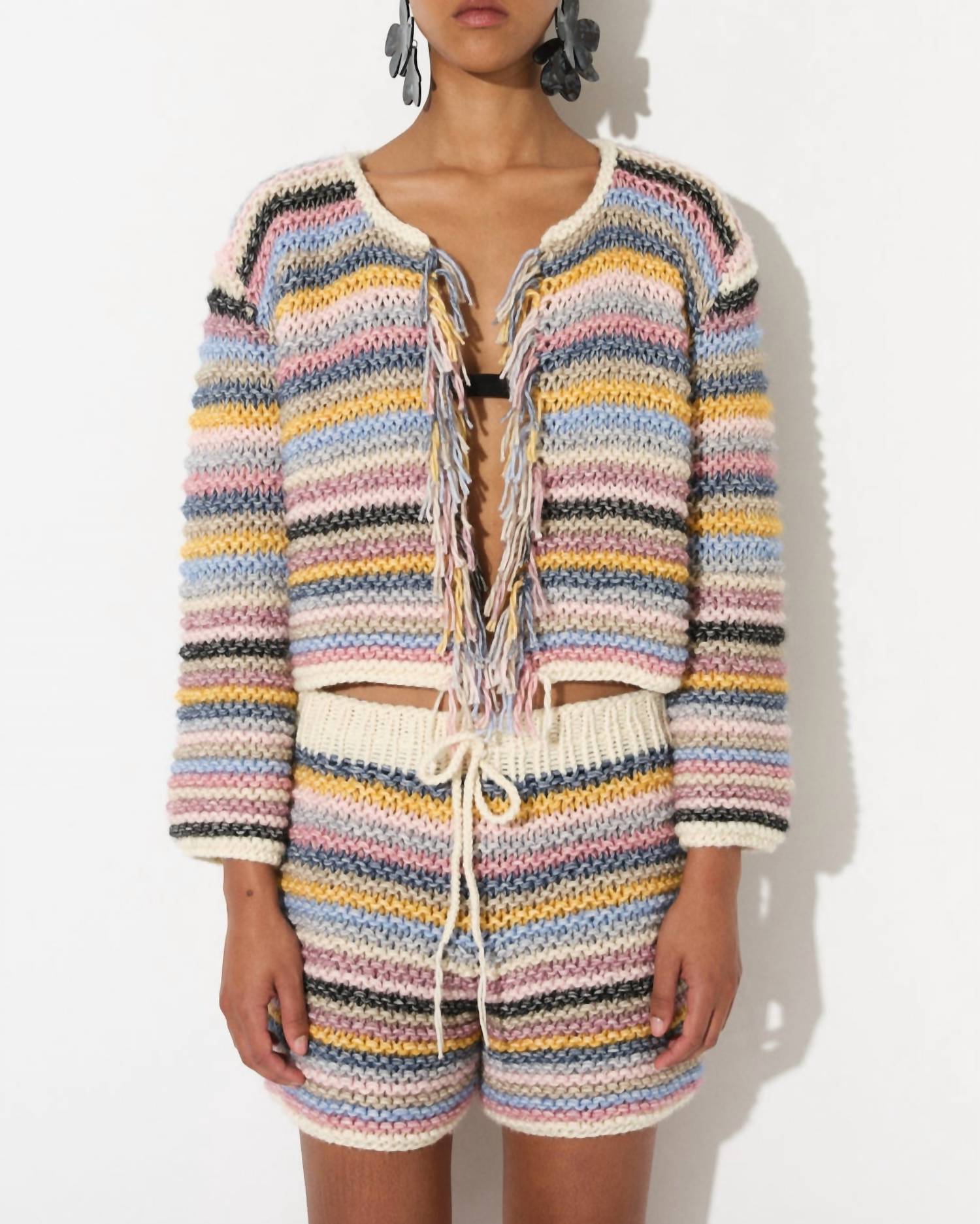 Maiami - Cotton Merino Striped Jacket