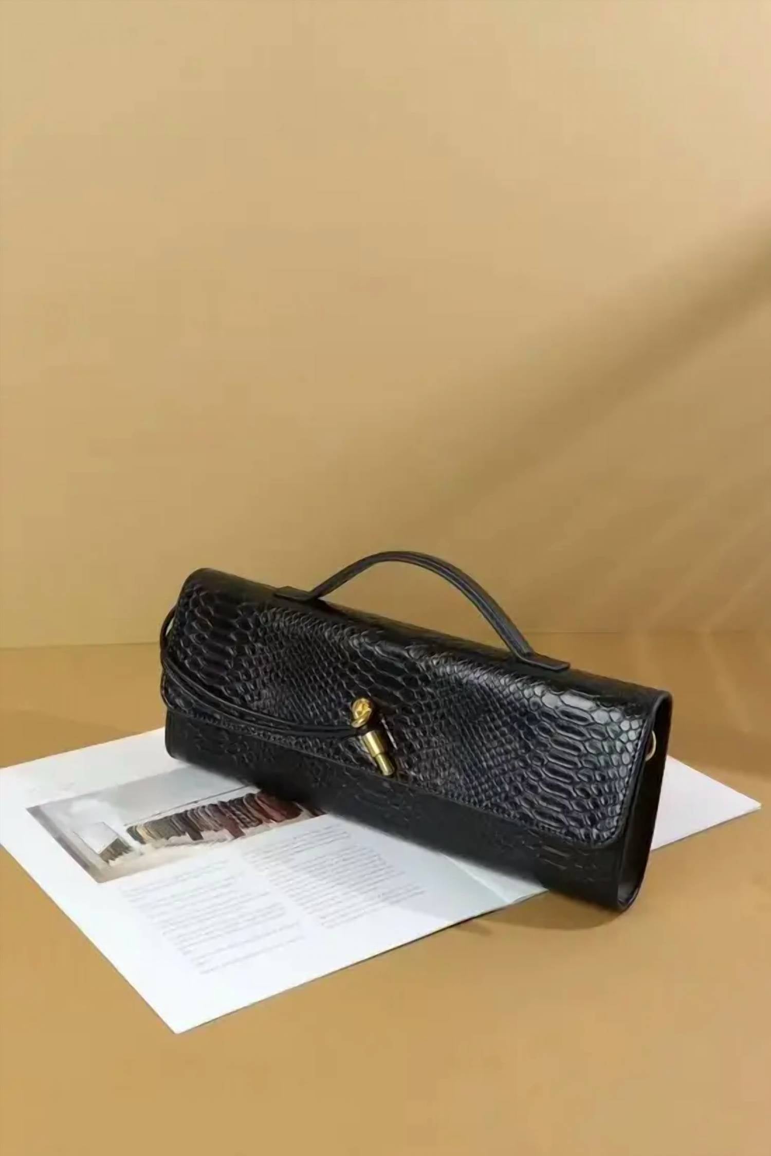 Bc Handbags - Women's Gold Hardware Snake Print Mini Clutch