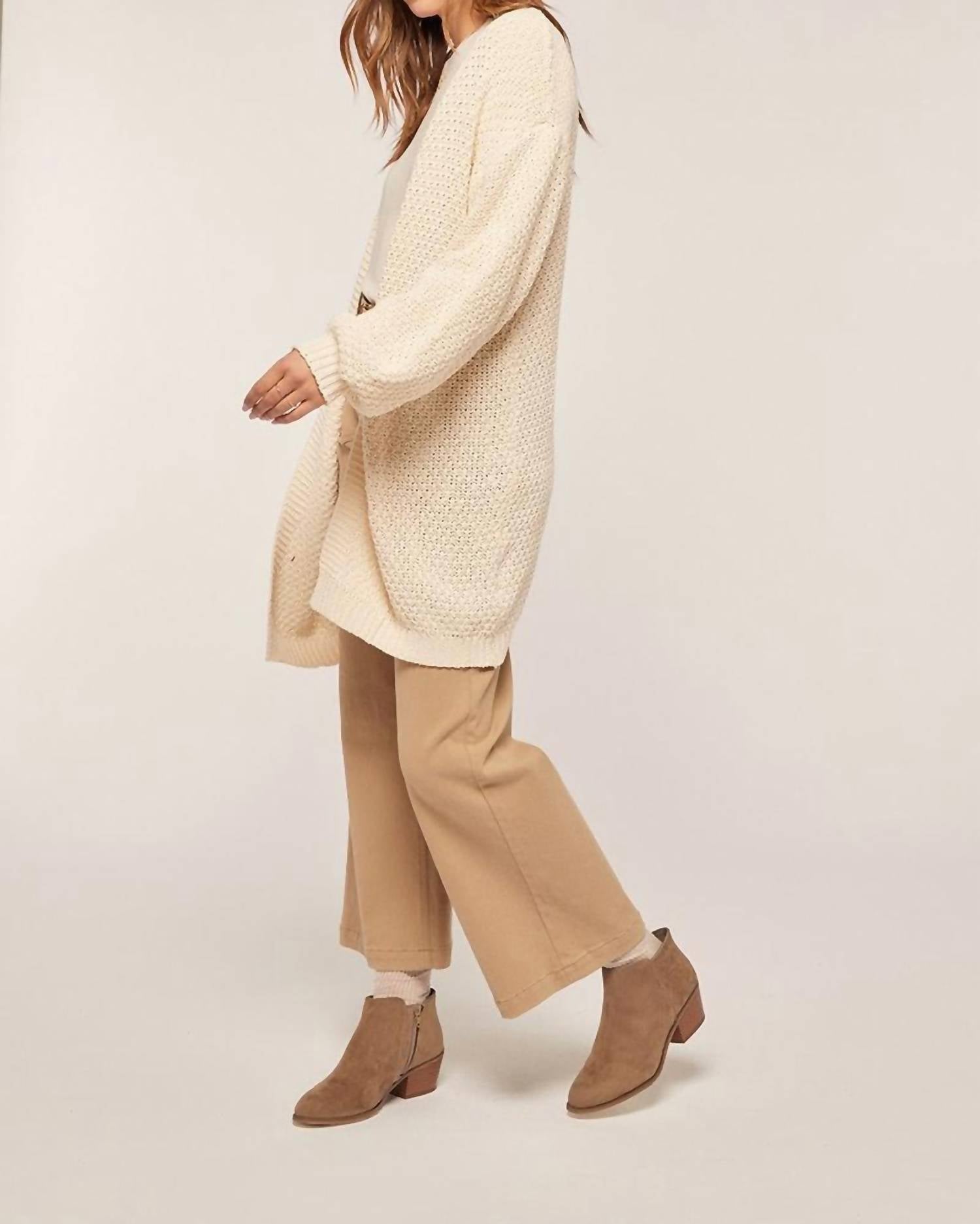 Tea N Rose - Chunky Long Oversized Cardigan
