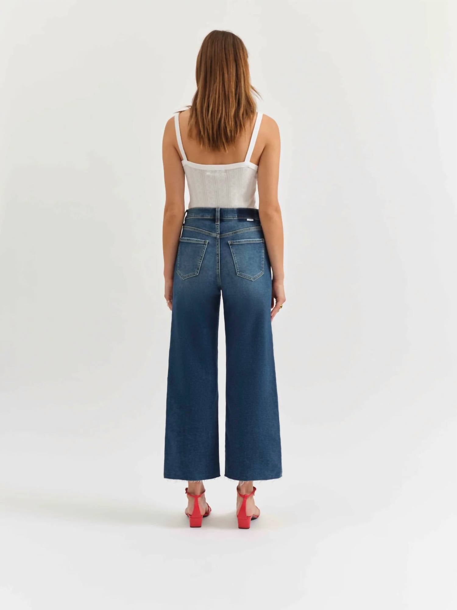 Daze - Pleaser High Rise Wide Ankle Jeans