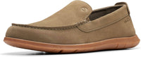 Clarks Men's Flexway Step Shoe in olive suede - men's loafer