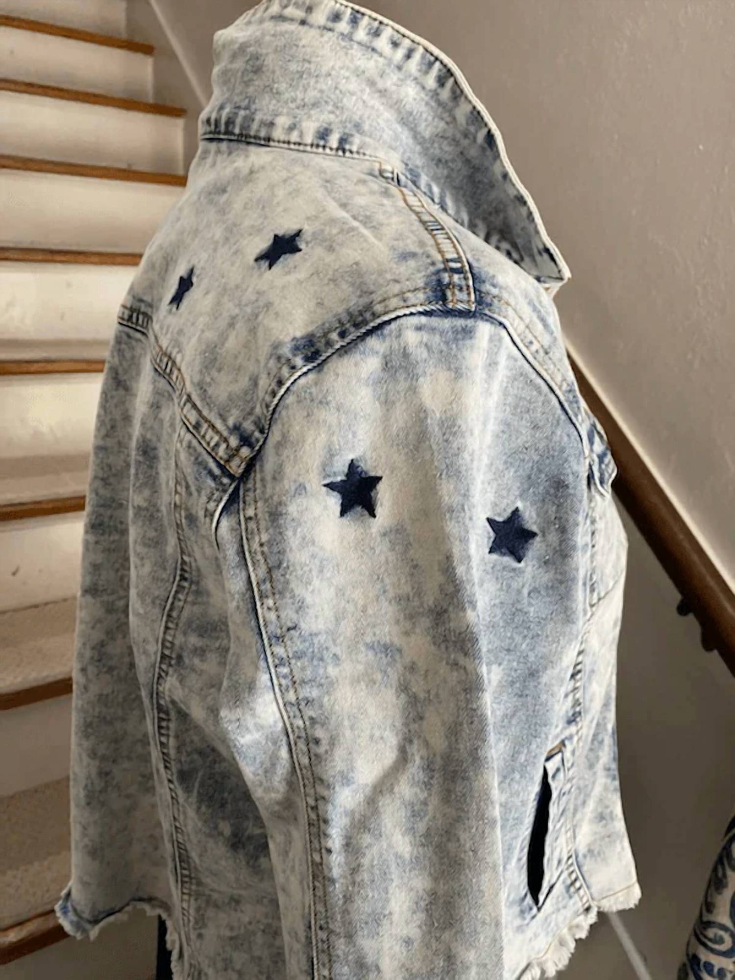 Pine Apparel - Women's Star Washed Denim Jacket
