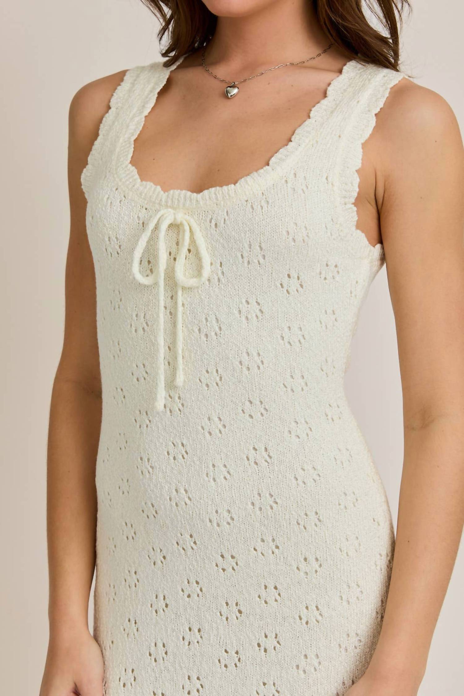 Le Lis - Pointelle Sweater Midi Dress