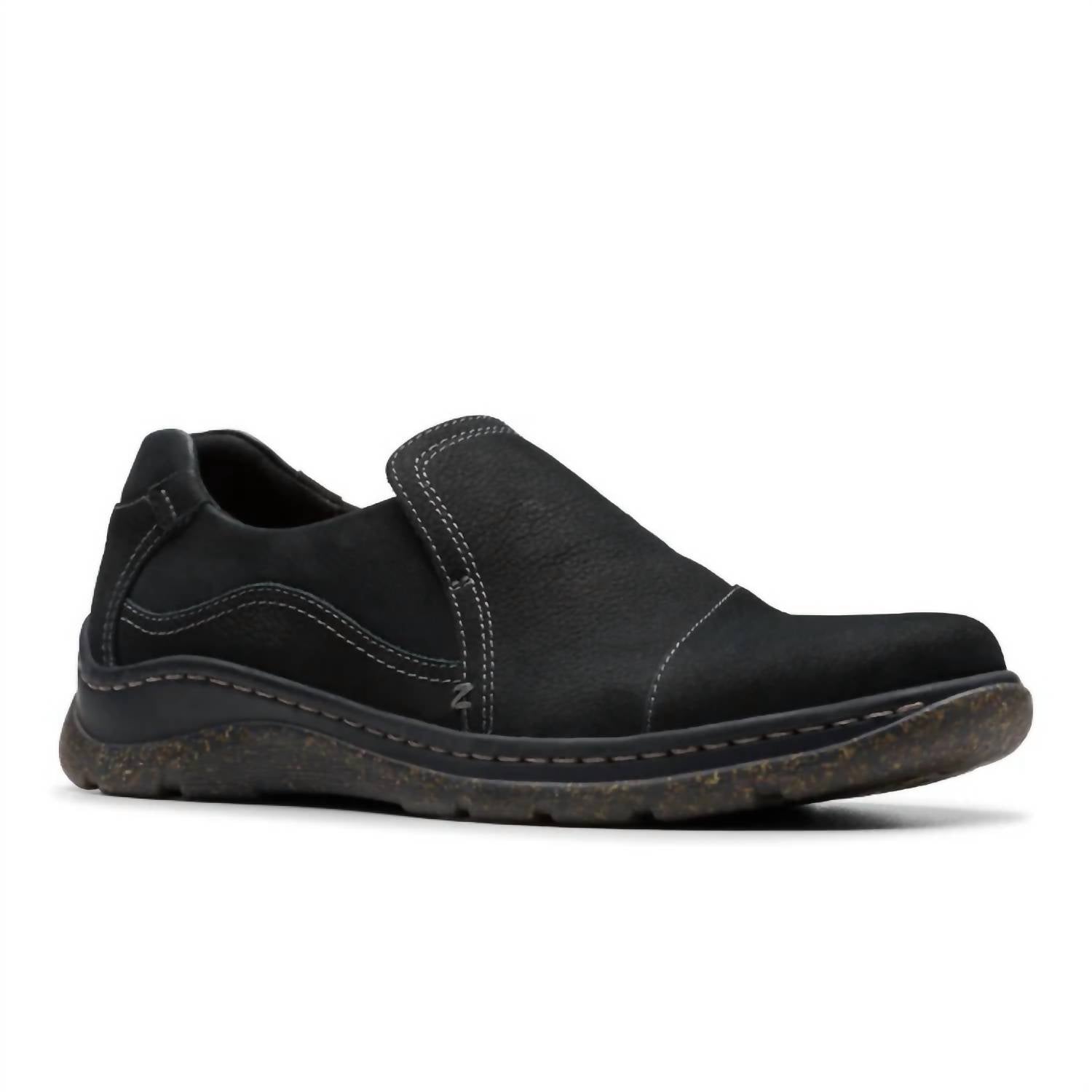 Clarks Women's Orlene Slip On Shoes in black 1 - women's flats - detail view