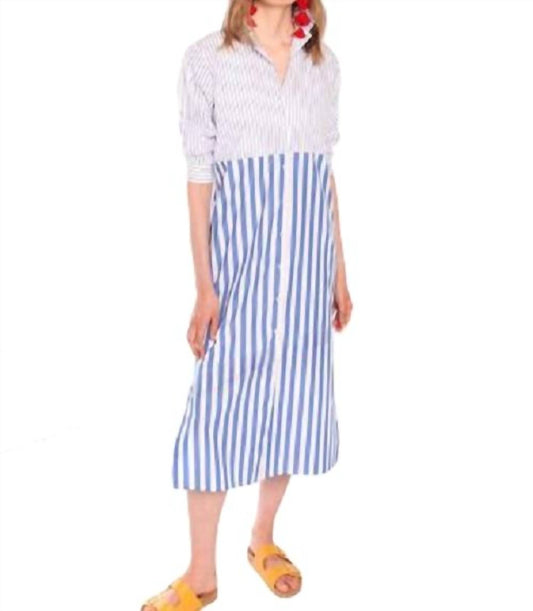 Vilagallo - DAFNE BICOLOR STRIPE DRESS