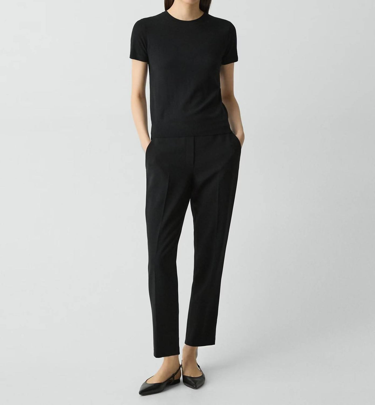 Theory - Treeca Pull On Modern Crepe Pants