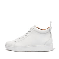 Fitflop - Women's Rally High Top Lace-up Leather Sneaker With Zipper