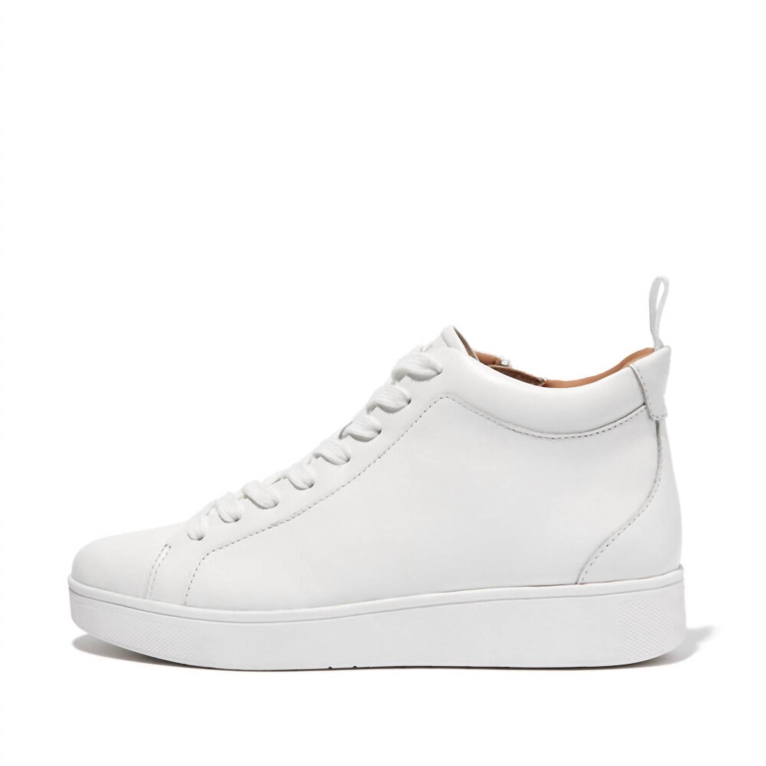 Fitflop - Women's Rally High Top Lace-up Leather Sneaker With Zipper