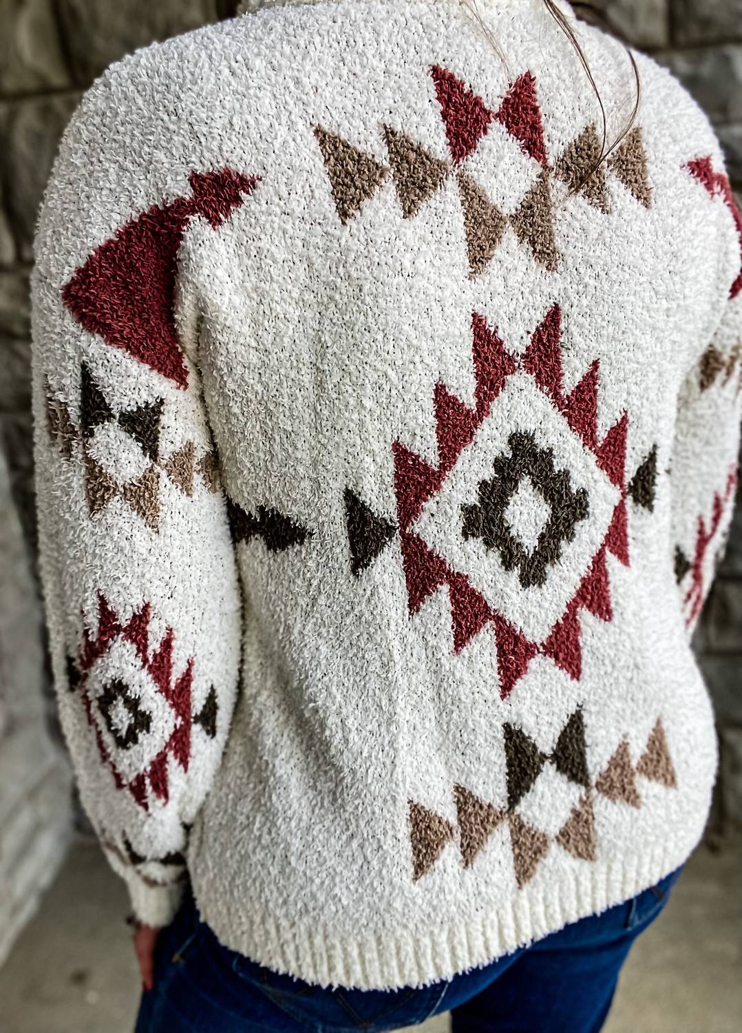 Heyson The Chandler Sweater in cream - women's sweater - alternate view