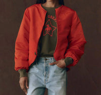 The Great. - Reversible Plush Bomber Jacket