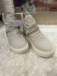 Very G - Women's Flora Distressed Rhinestone High Top Shoes