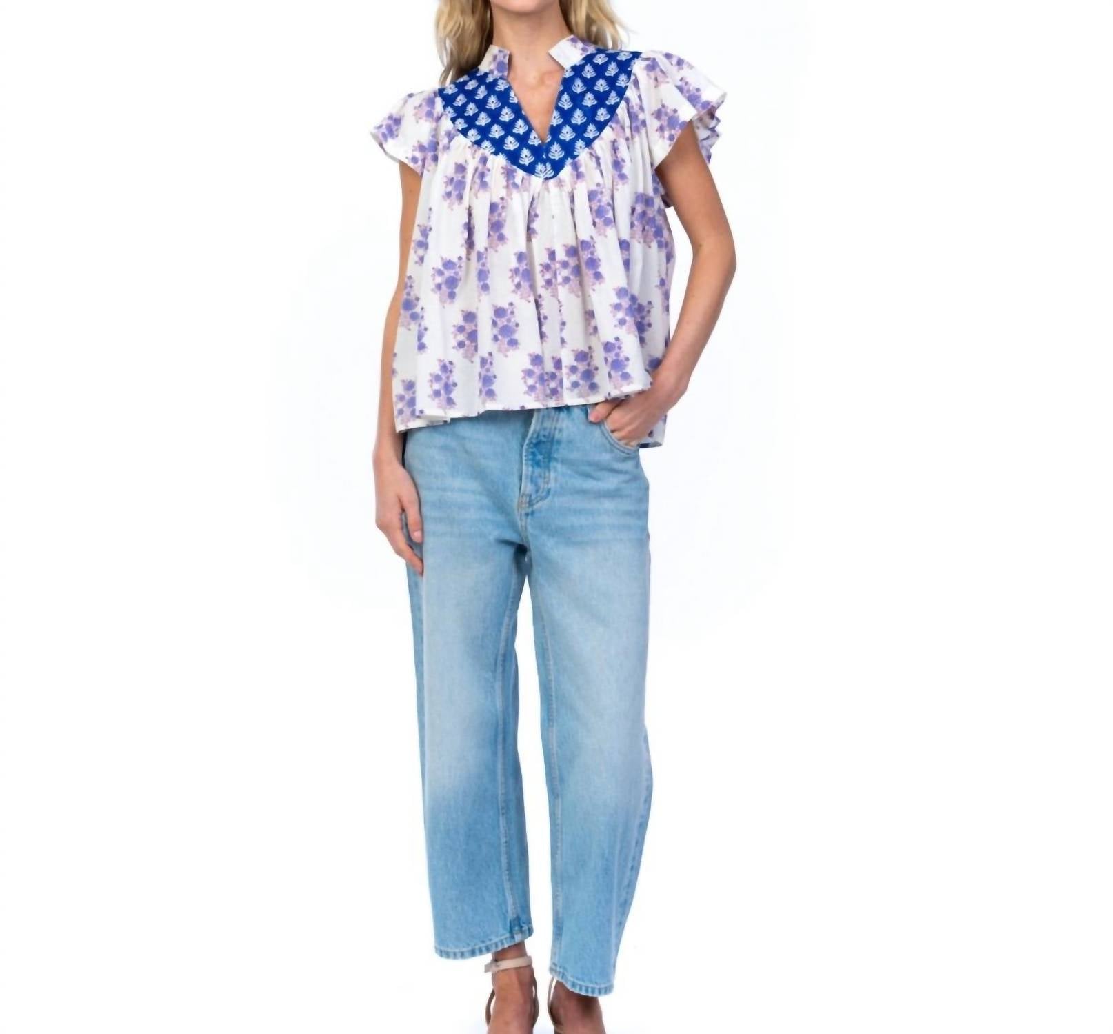 Mahila - Olene Flutter Sleeve Top