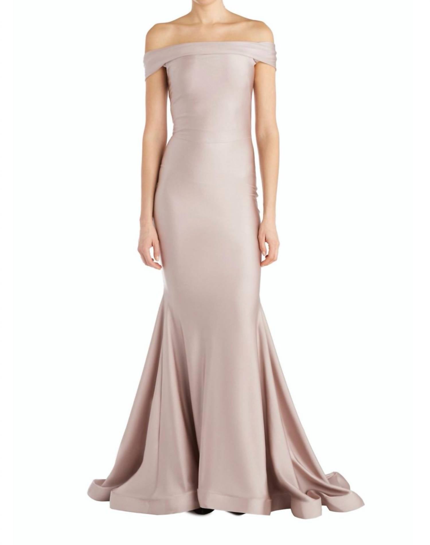 Classic Off the Shoulder Evening Gown