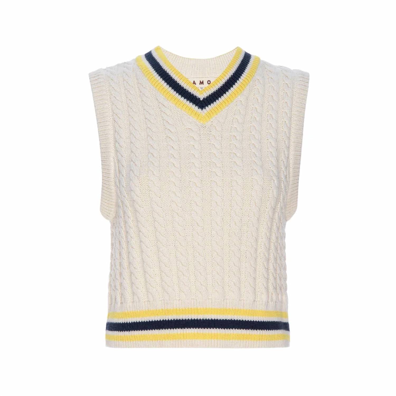 Amo - Selma Sleeveless V-neck Sweater