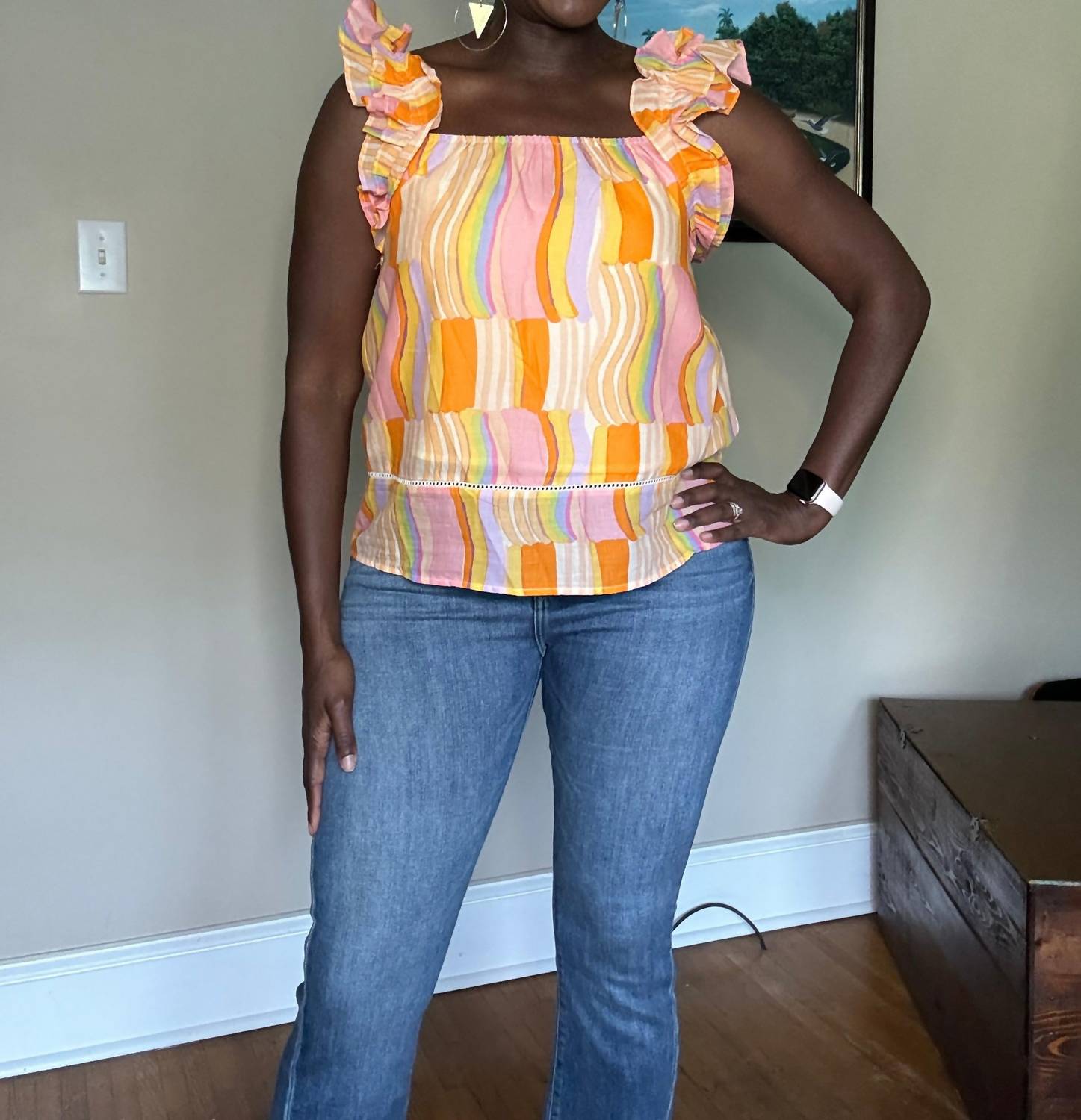 Fate - Celine Ruffle Shoulder Top