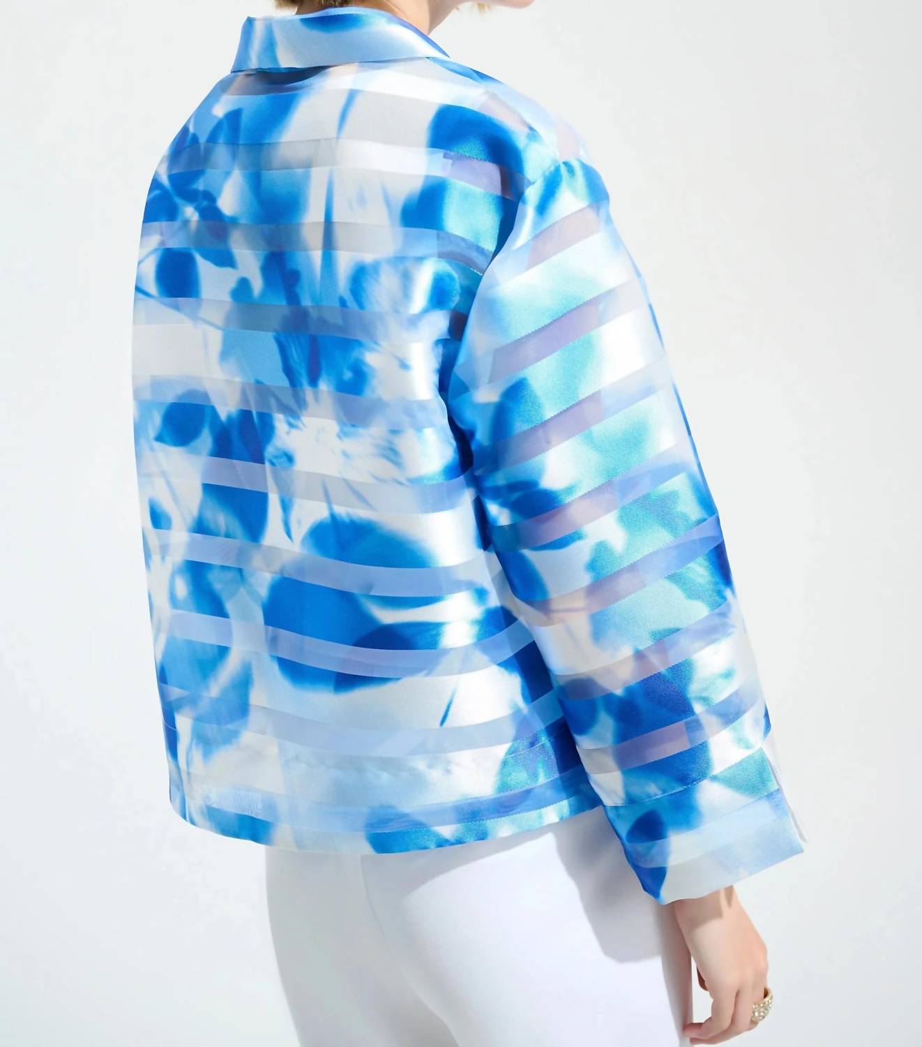 Joseph Ribkoff - Floral Shadow Stripe Jacket