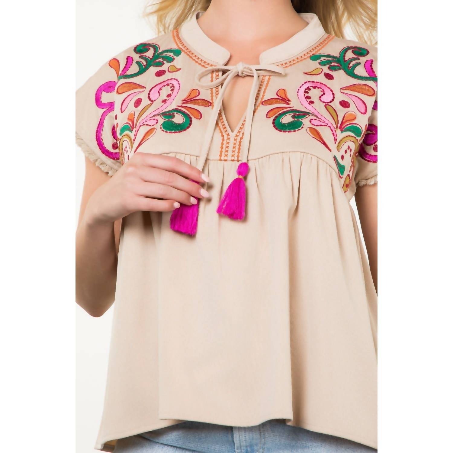 Thml - Emily Tassel Tie Top