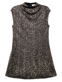Fifteen Twenty Cayla Sequin Mini Dress in brown - women's dress - view 4