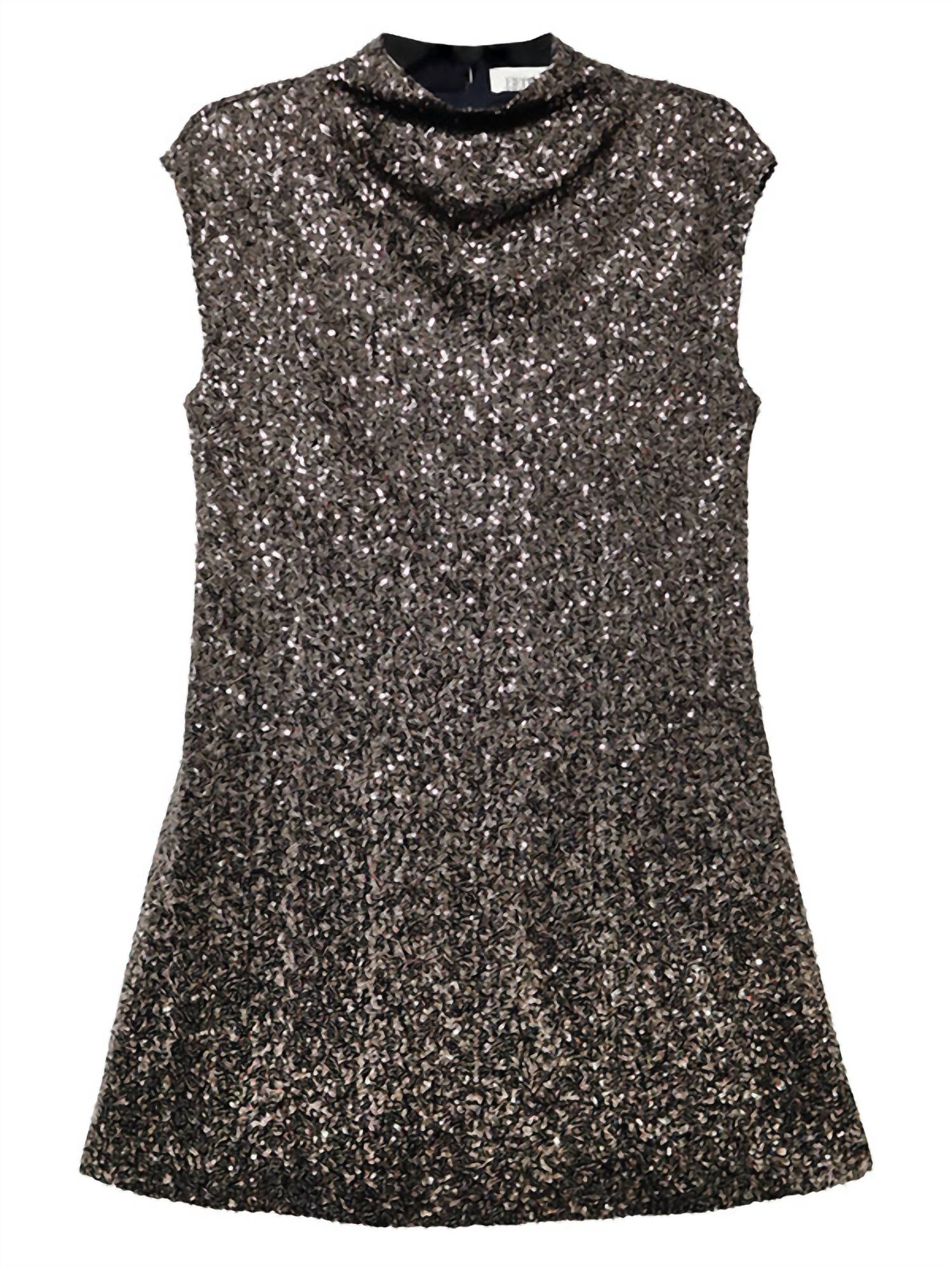 Fifteen Twenty Cayla Sequin Mini Dress in brown - women's dress - view 4