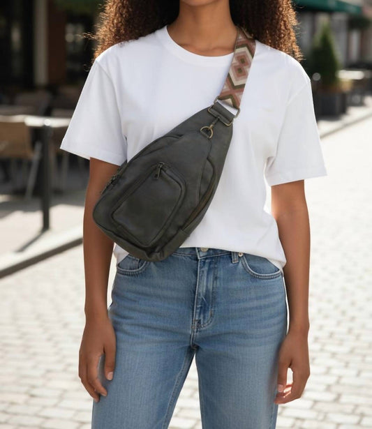 Bella + Carina - Women's Front Adjustable Crossover Body Bag With Atzec Strap