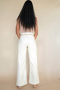 Vibrant - Destiny Vegan Leather Wide Leg Pants