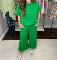 SEE AND BE SEEN Call My Jet Textured Pants in green - women's pants - view 5