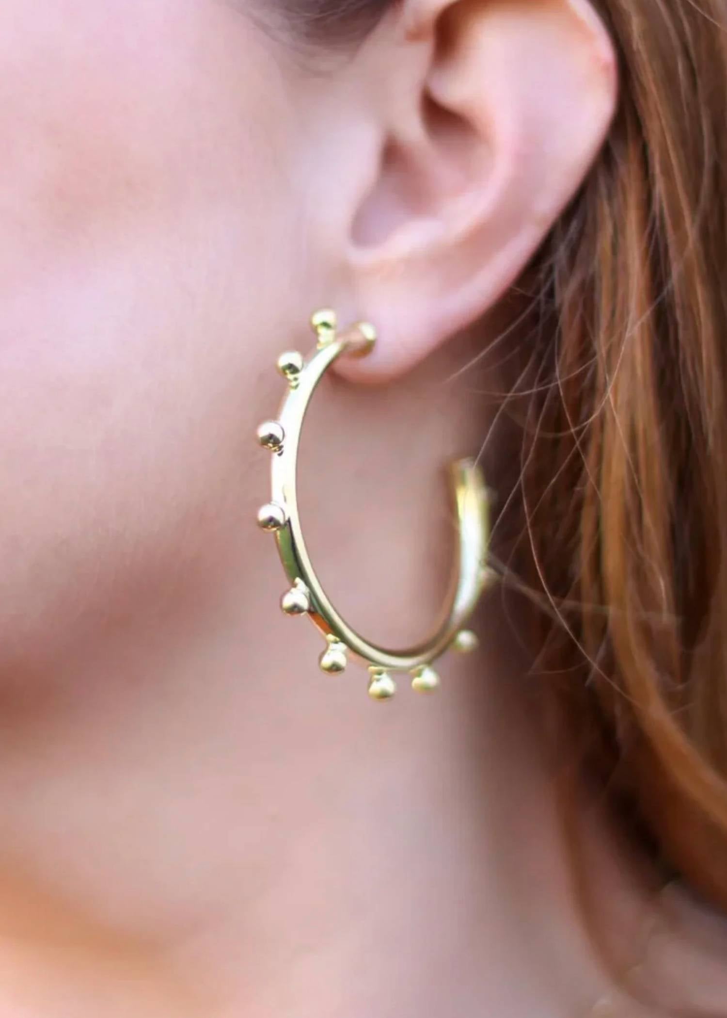 Sheila Fajl - Women's Small Merry Go Round Hoops Earrings