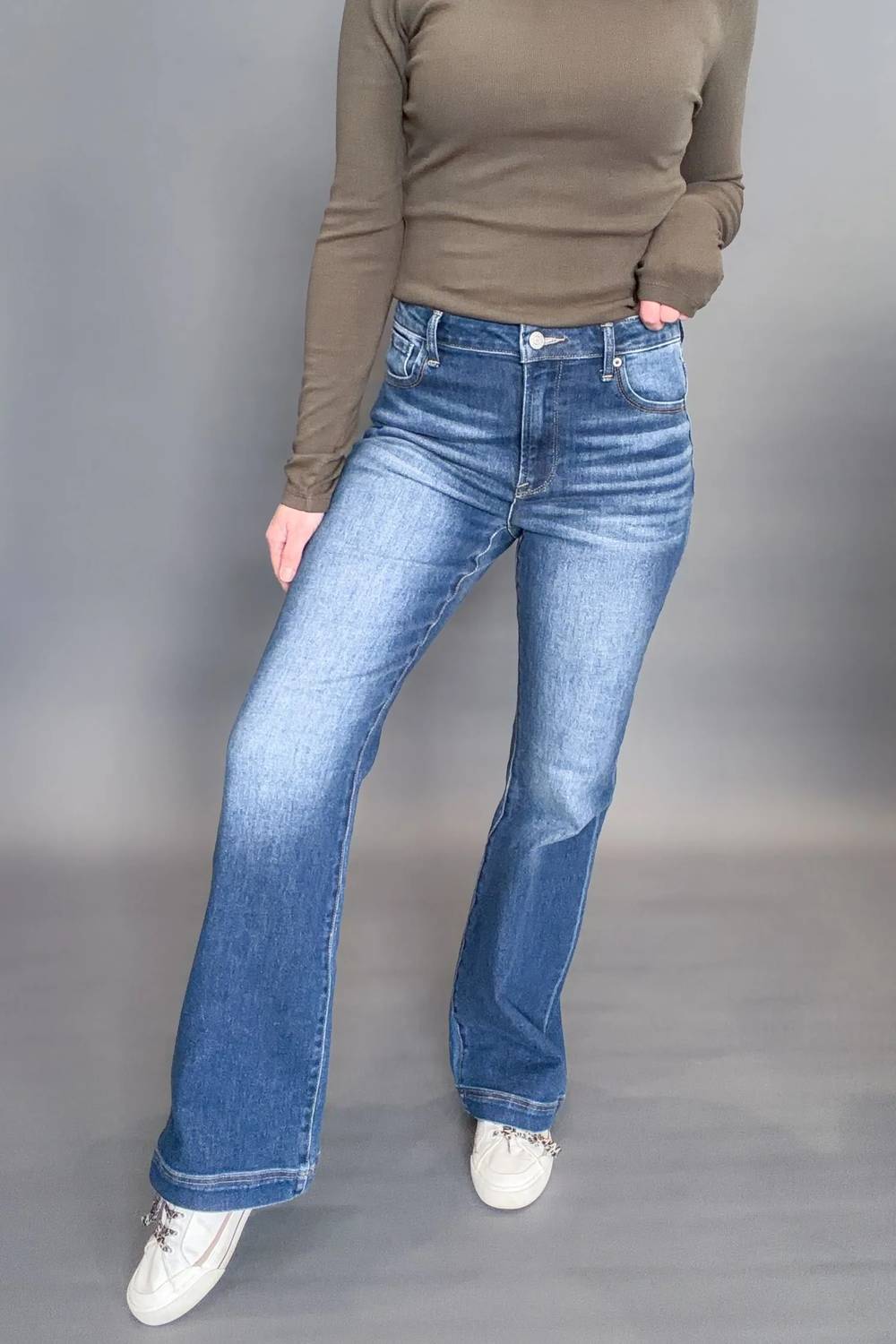 J21 Eleven - Rena Dark Wash High Rise Bootcut Jeans
