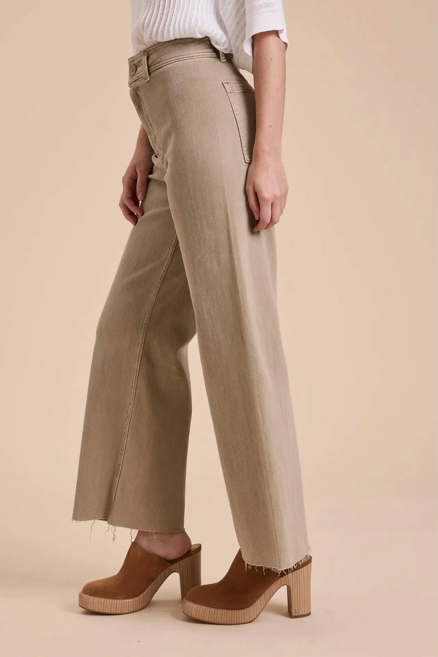 Miou Muse - Straight Wide Leg Denim Pants