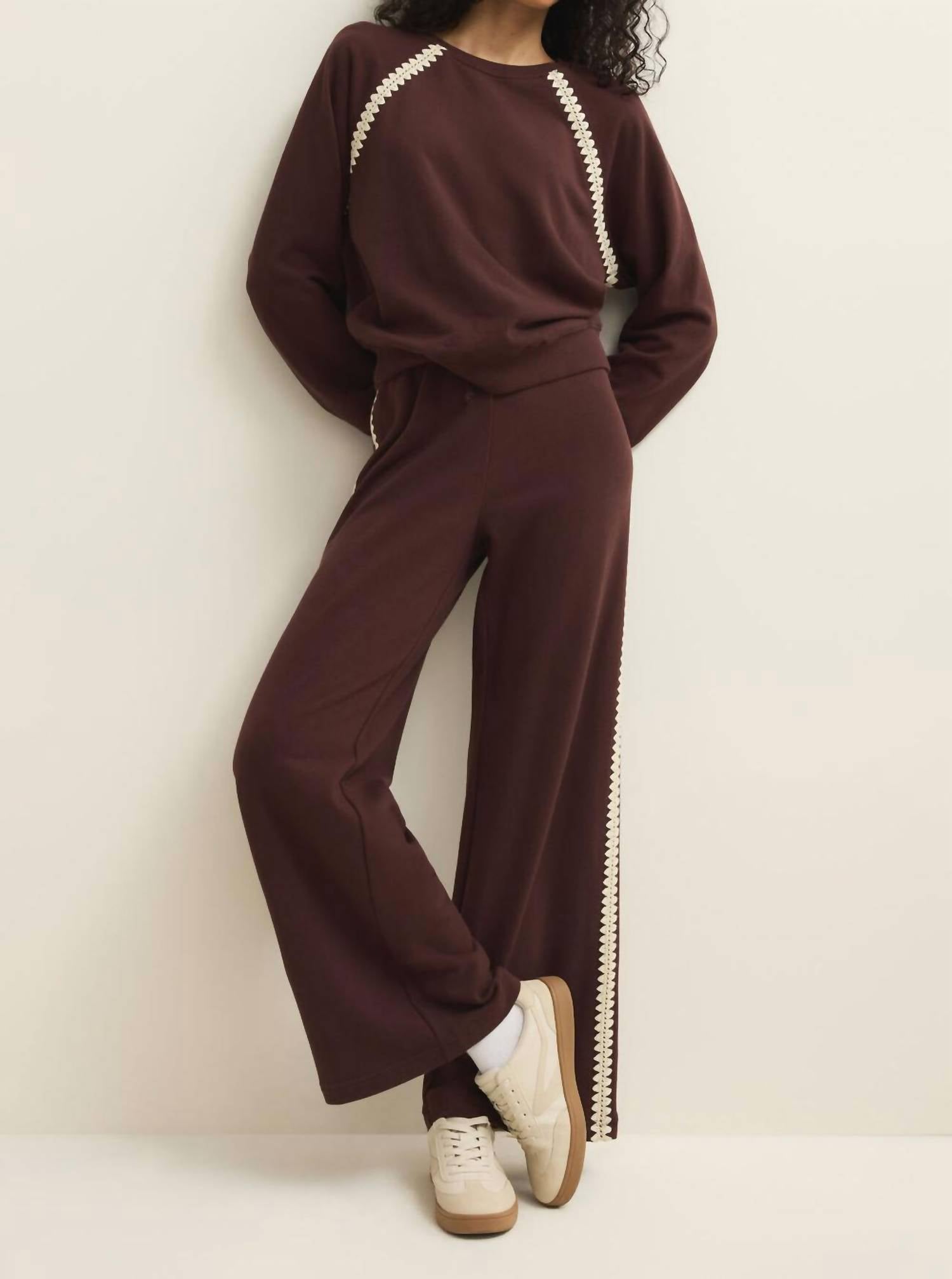 Z Supply All Around Sweatshirt in chocolate cherry 1 - women's top - view 5