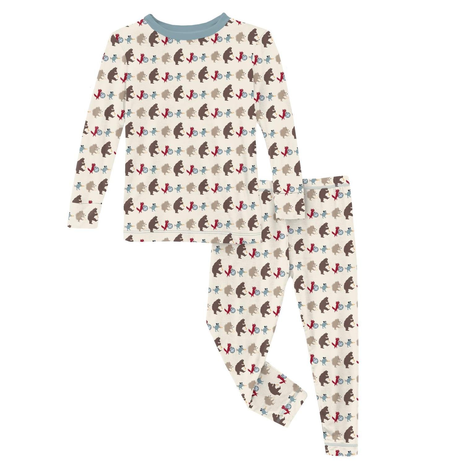 Kickee - Kids' Print Long Sleeve Pajama Set