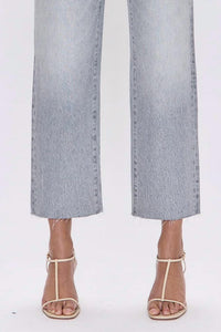 PISTOLA Cassie Crop Super High Rise Straight Pant in enigma - women's pants - detail view