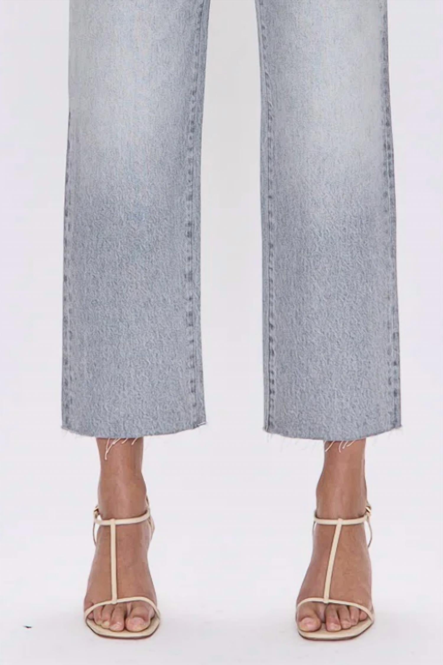 PISTOLA Cassie Crop Super High Rise Straight Pant in enigma - women's pants - detail view