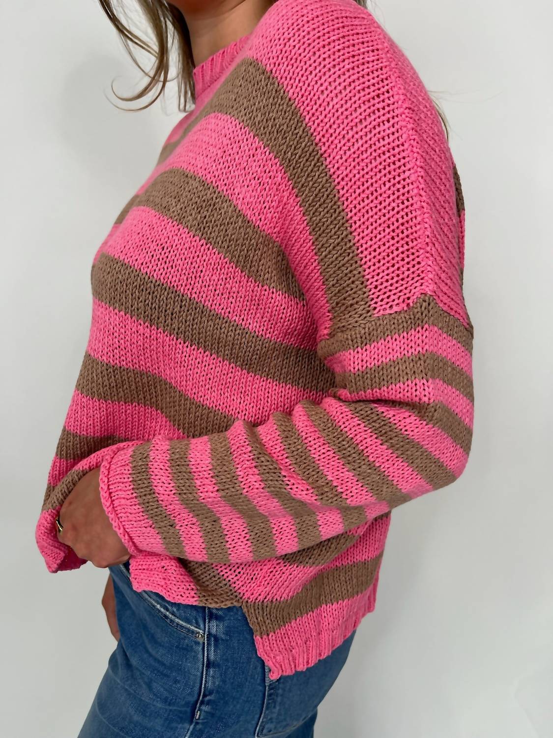 Wooden Ships - Taylor Stripe Crew Neck Sweater