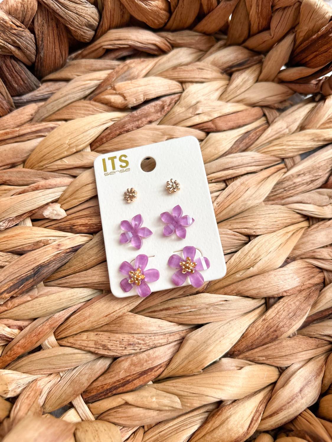 White Label - Women's Trio Floral Stud Earrings