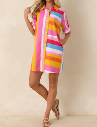 Thml - Short Sleeve Color Blocked Dress