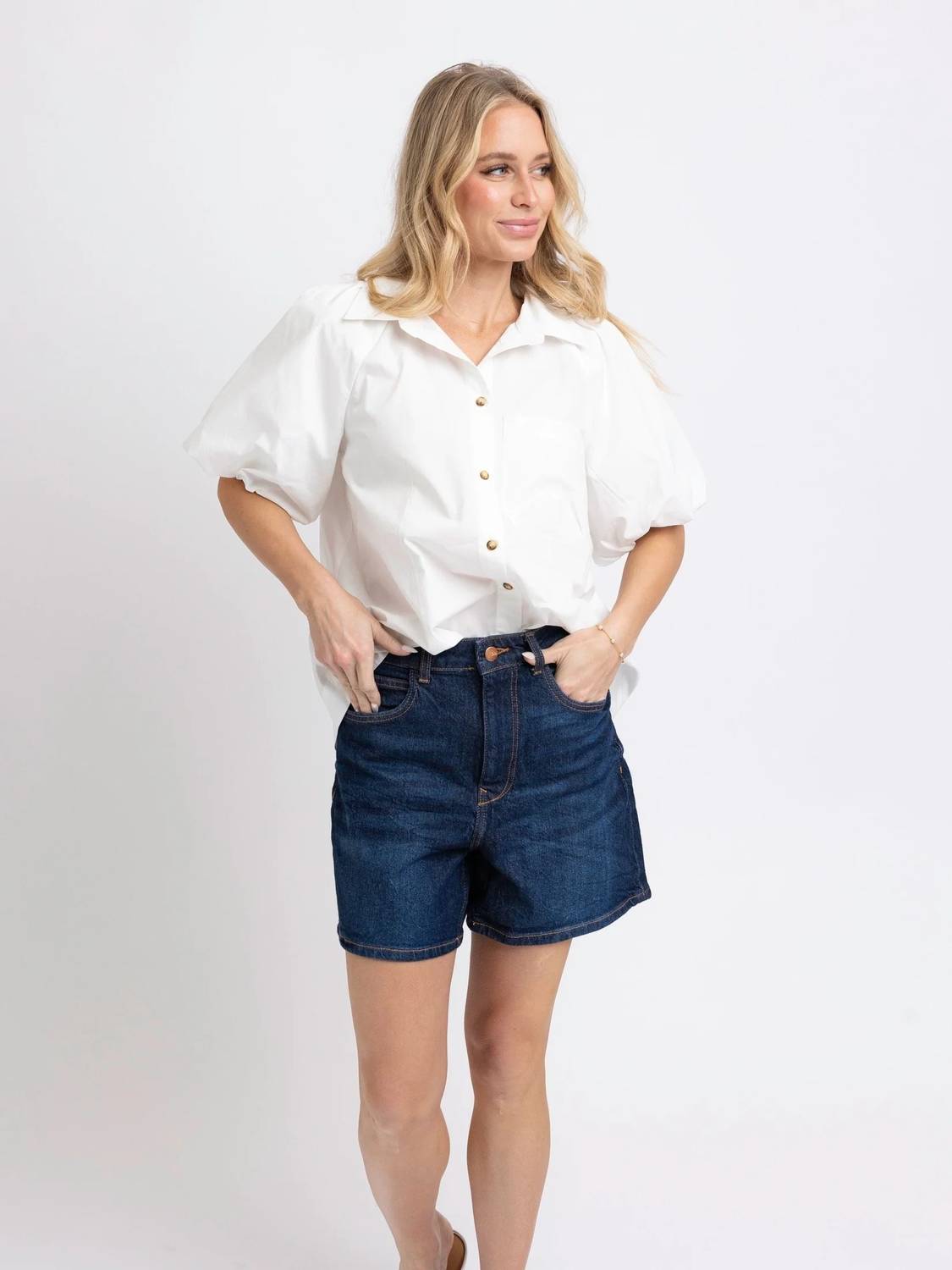 Karlie - Poplin Pocket Top