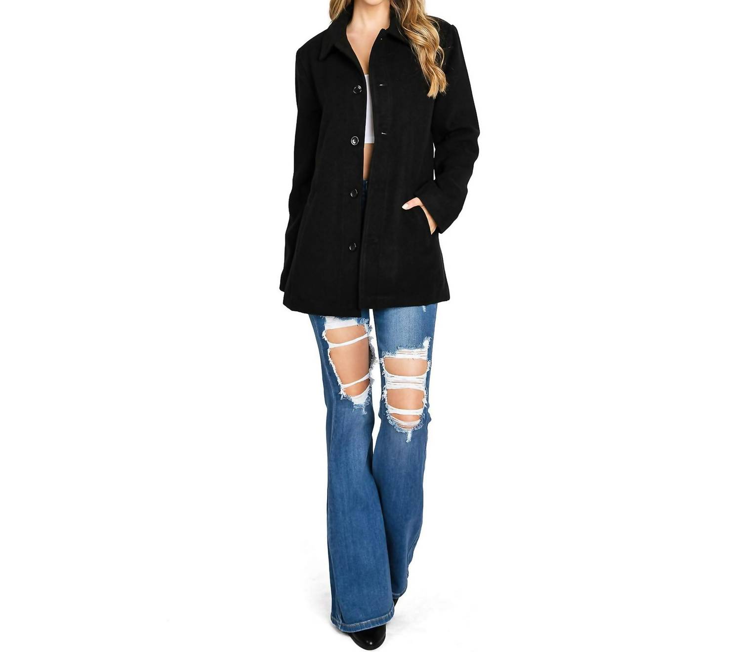 Palomares Apparel - Classic Warm Fleece Midi Car Coat