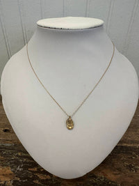 Carol Workinger Studio - Small Tourmilated Qtz Rosecut Necklace - 17"-18"